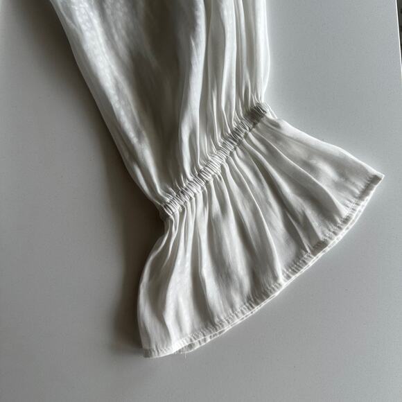 Paige NWT Delanie Shadow Dot Long Sleeve Flutter Cuff Bodysuit Thong Blouse S - Picture 4 of 12